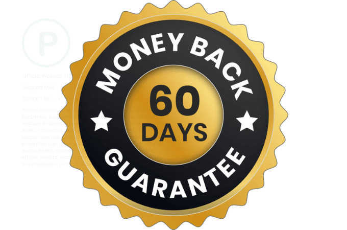 Prodentim money Back Gurantee